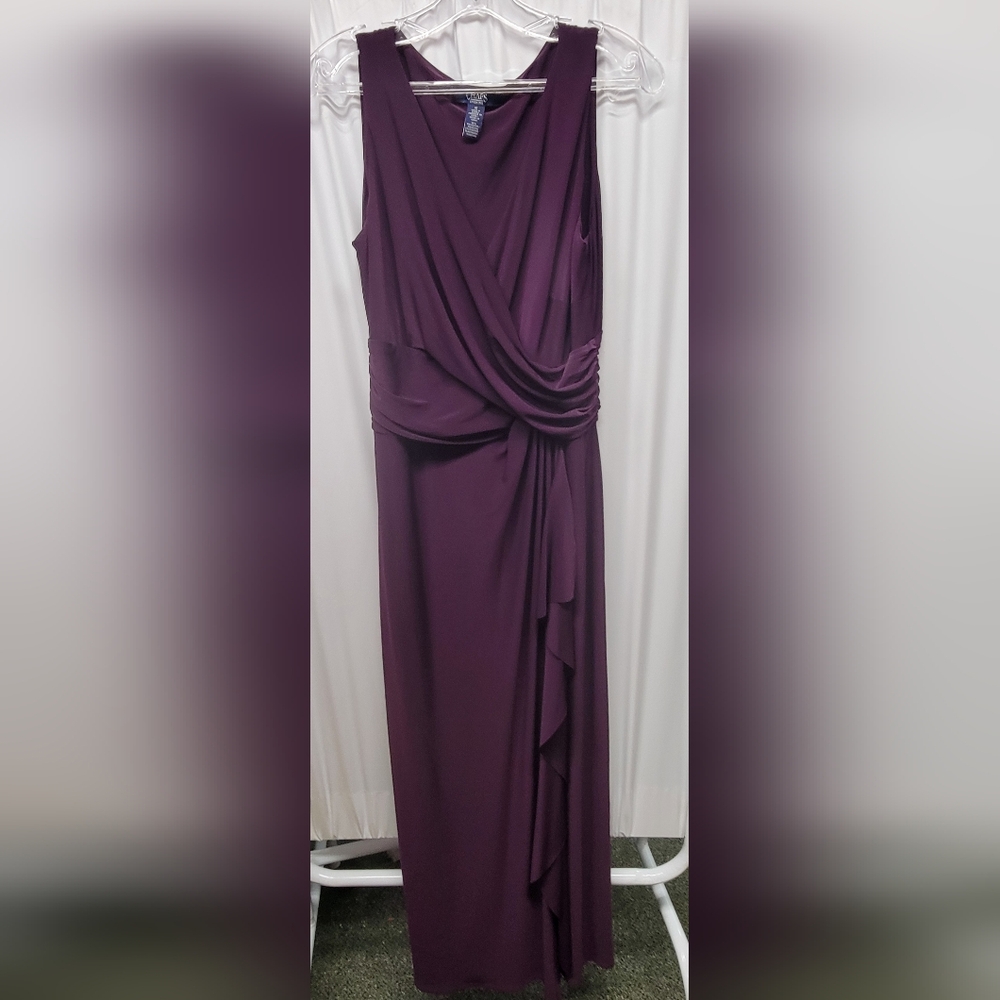 Chaps Beach Plum Full Length Dress